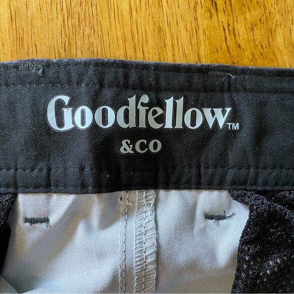 Goodfellow & Co Men’s Hybrid Swim Shorts 9” Inseam Size 36 Leaf Print Dark Grey - Picture 8 of 10